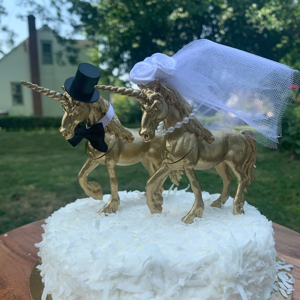 Handmade Unicorn Wedding Cake Toppers